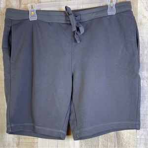 Members Mark XL Charcoal Gray French Terry Short Drawstring Waistband & …